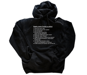 Papà xxl shirt Data S Rules For Hooded Papà My Daughter sudore Gift qFI6p