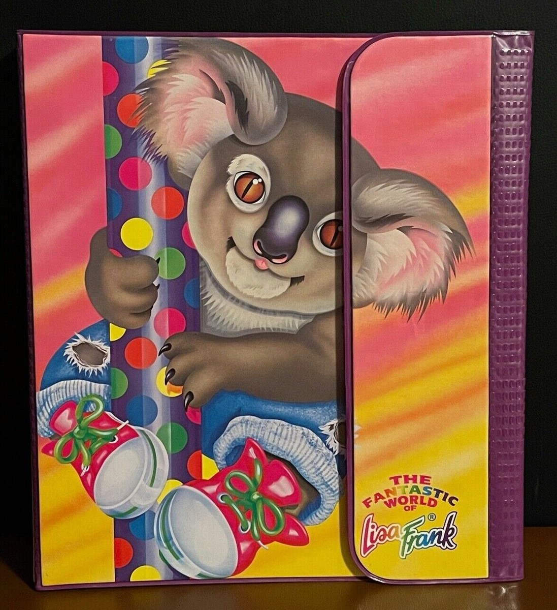 ポケットクリッター　コアラ NEW Rare Vintage 1980s/1990s Lisa Frank Koala Bear Trapper Keeper