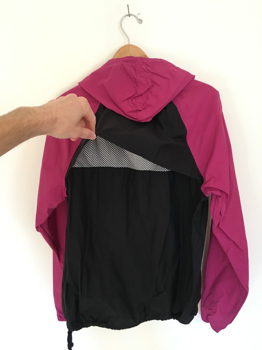 VTG Penfield ANORAK Windbreaker Hooded JACKET Black Pink