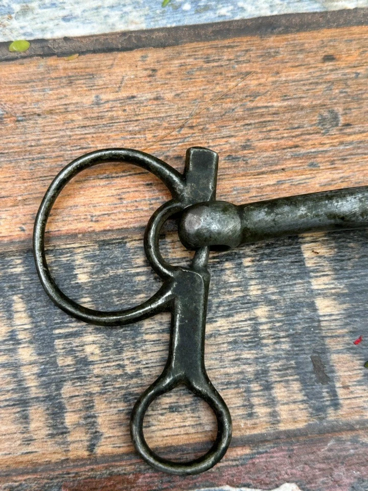 Antigua brida/broca de caballo inglesa forjada a mano Wootz rara antigua de 1890 Foto 4 de 4