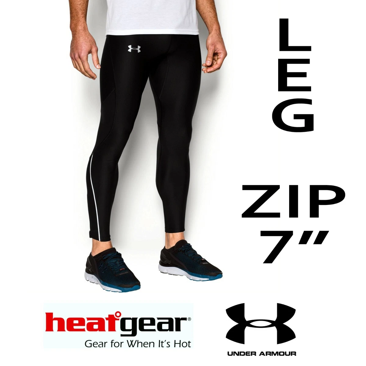 UNDER ARMOUR MEN'S HEATGEAR COOLSWITCH COMPRESSION RUN TIGHTS 1290258-001  SMALL