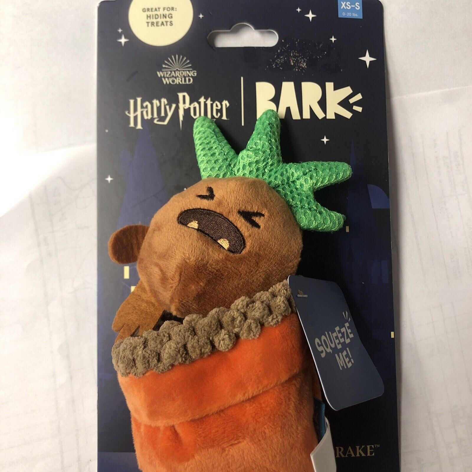 Bark Box Harry Potter Mandrake Hard to Find Dog Toy XS/S Dogs BRAND