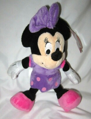 Minnie Mouse 10'' Purple with Pink Polka Dots Plush licensed Product-RARE!-NEW!