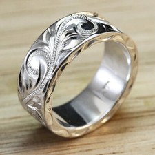 Fashion Band 925 Silver Filled Ring Jewelry Women Wedding Party Ring Sz 6-10
