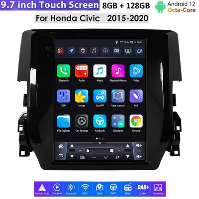 9.7''Android Radio Player for Honda Civic 2015-2020 Carplay Navi Stereo DSP 128GB