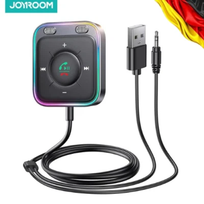 BESUCHE DEN JOYROOM-STORE 2025 Aux Bluetooth Adapter Auto mit Freisprecheinrichtung,?Hi-Fi Stereo Audio?