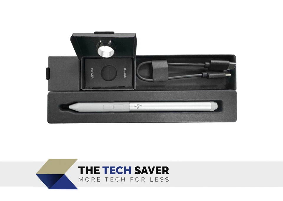 HP Rechargeable Active Pen G3 P02310-001 7 extra nibs USB-A to USB-C Cable - Image 4 of 4