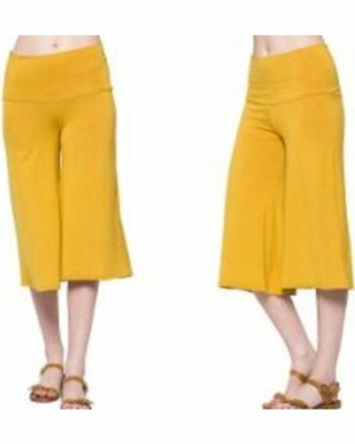 yellow gaucho pants