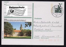 W800# Bund BPK Bildpostkarte v 1/3 Zeven von 2.91, GNARRENBURG vom 09.08.1991