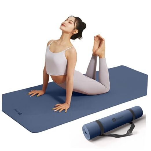 32" Extra Wide 7mm Yoga Mat with Strap for Men and Women