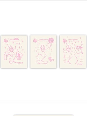 Mr. Andre Pink Set Of 3 All #73 - Love Edition Prints SIGNED W COA