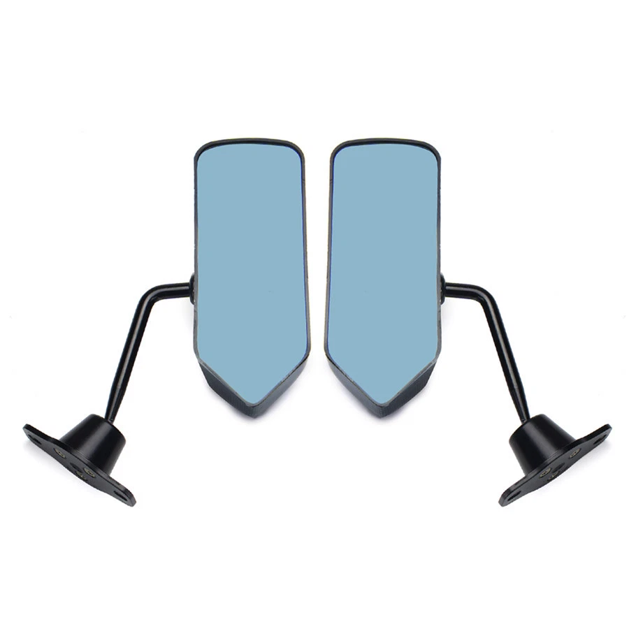 2 X Adjustable Style Car Side Rearview Mirror Carbon Fiber Color Blue Mirror - Image 3 of 4