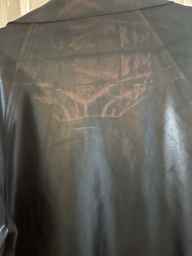 NWT Norma Kamali Trench Coat Black Foil Size Small - Picture 14 of 14