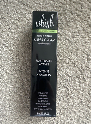 Whish SUPER CREAM w/Bakuchiol BRIGHT CITRUS Intense Hydration 3oz- New in box!!