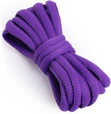 VSUDO 2 Paar lila ovale Sneaker Schnürsenkel - 130 cm Sportschuhschnüre