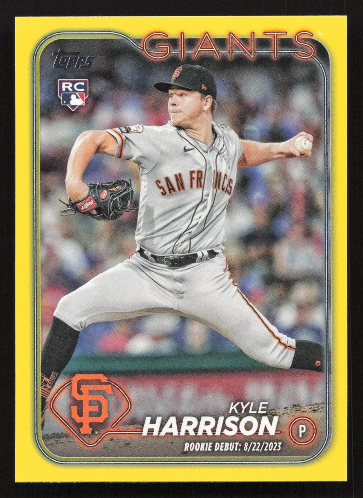2024 Topps Update #US83 Kyle Harrison RC YELLOW Debut San Francisco Giants