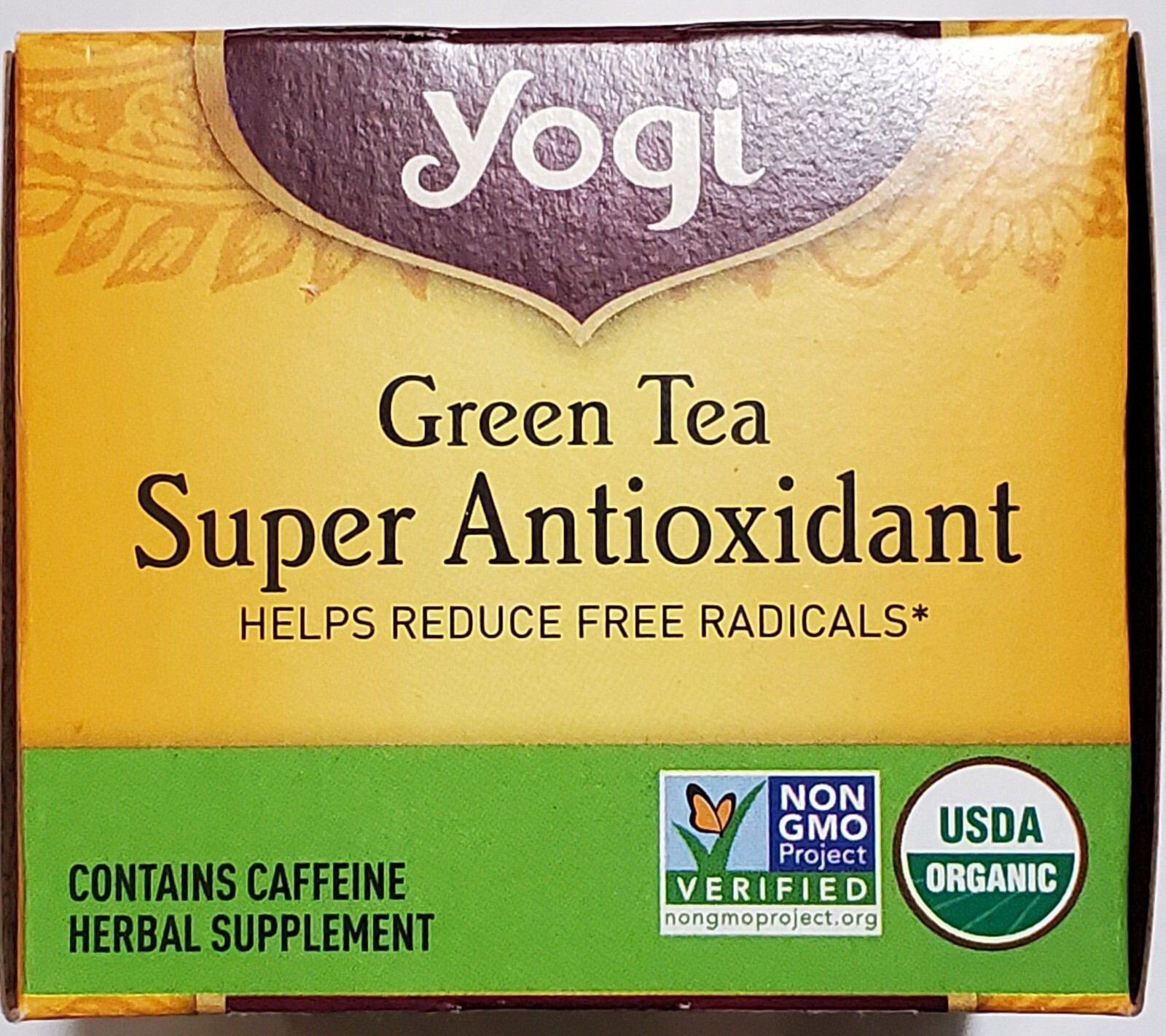 NIB 2 Pack Green Tea Organic Super Anti-Oxidant 16 tea bags  by Yogi
