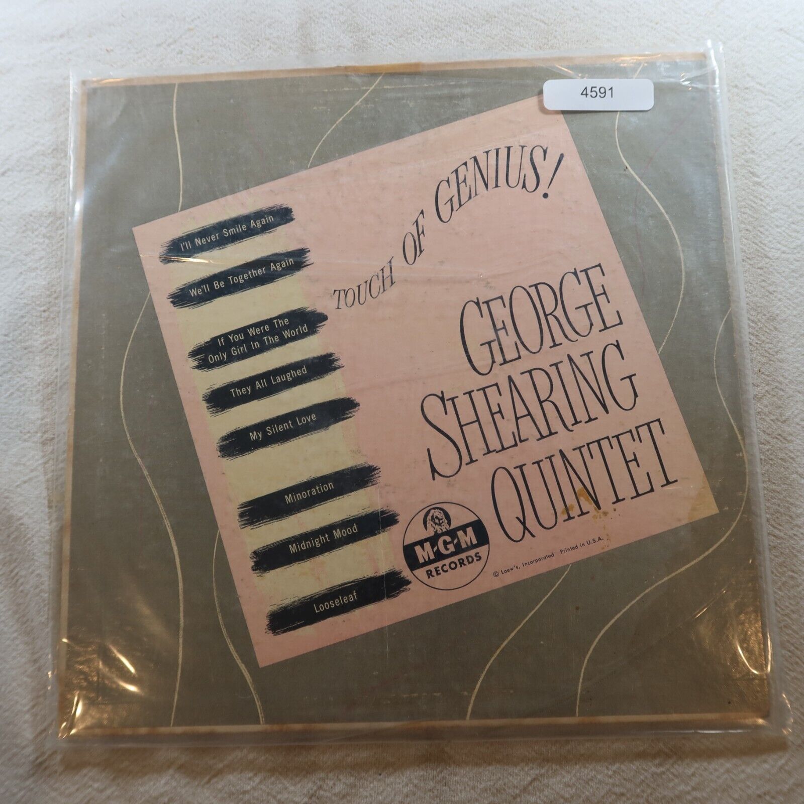 George Shearing Quintet Touch Of Genius   Record Album Vinyl LP