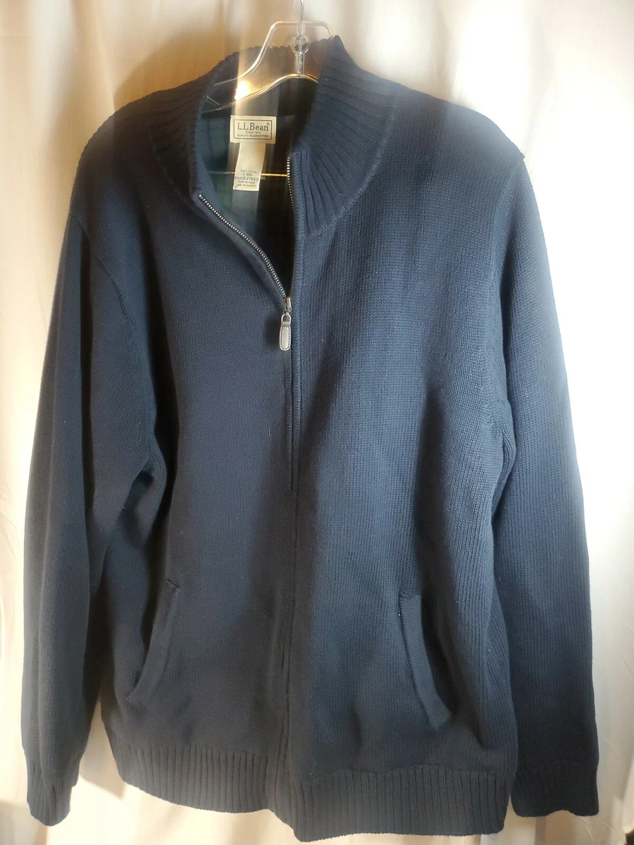 Ll bean full zip sweater top
