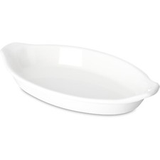 Case of 24 Oval Casserole Dish 12oz Chinaware White Carlisle 740002 8-3/4 x 5.18