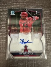 2023 Bowman Chrome Dario Laverde 1st Bowman Auto Los Angeles Angels