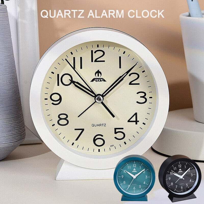 Bedside Clocks Battery Silent Clocks Small Quartz Alarm Clock No Tick