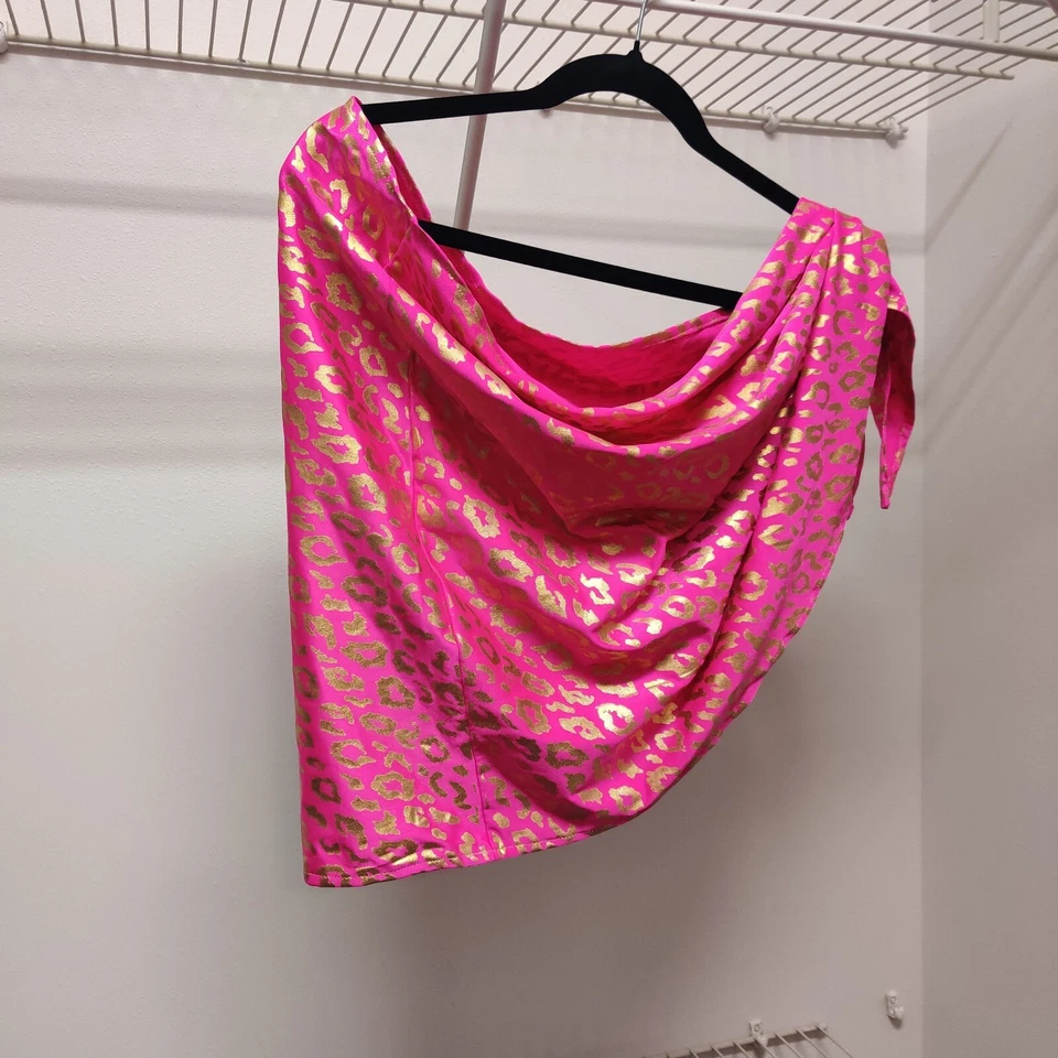 Traje de baño para mujer Cubrir Playa Elastizado Envolvente Falda Rosa Dorado Animal Estampado de Guepardo Foto 2 de 4