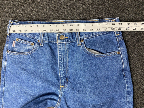 Vintage Mens Carhartt Denim Jeans 36 x 30 Relaxed Fit B17 DST Work Wear 90s y2k - Picture 8 of 13