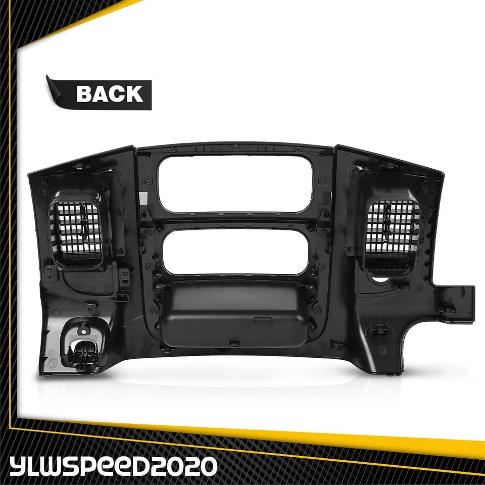 Ajuste para 02-05 Dodge Ram 1500 2500 tablero radio bisel climatizador panel ventilación negro Foto 3 de 4