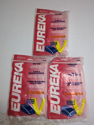 Lot Of 8 Eureka V Type, Style #52358 Replacement Vacuum Bags New Old Stock