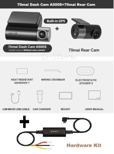 70mai A500S Pro Plus+ Smart Dash Cam W/GPS/Rear Camera/ Set/ Hardware Kit Global - Picture 25 of 54