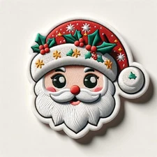 Santa Claus Christmas Patch Embroidered Iron-on Applique Classic Kid Cartoon