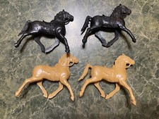 Vintage Collectible Plastic Miniature Horse Figurines Set of 4