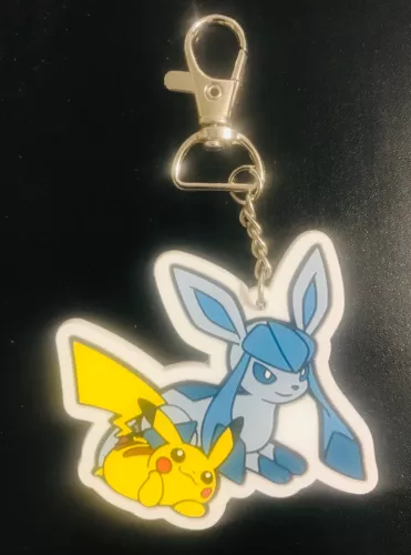 Porte clé Pokemon Pikachu et Givrali en PVC souple