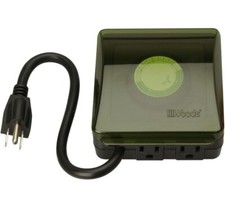 Woods 50012WD Outdoor 24 Hour Heavy Duty Mechanical Timer 2 Grounded Outlets NIB