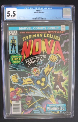 NOVA #1 ORIGIN 1st Richard Rider MCU? 1976 Marvel 1st ZORR & Ginger Jaye CGC 5.5
