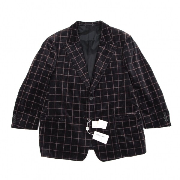 ジャケット・アウター EMPORIO ARMANI - velor check coat EMPORIO ARMANI - velor check coat