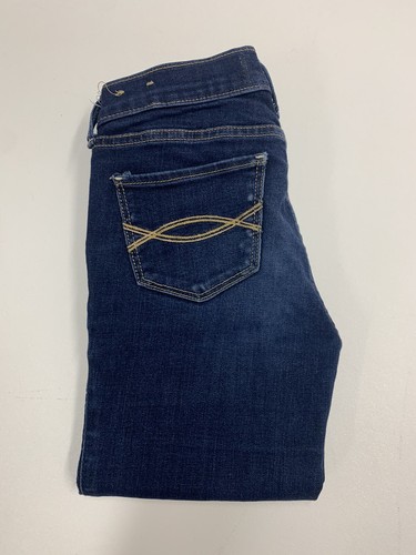 Abercrombie Kids Girls Super Skinny Blue Jeans Size Slim 11/12 Distrassed READ - Picture 14 of 14