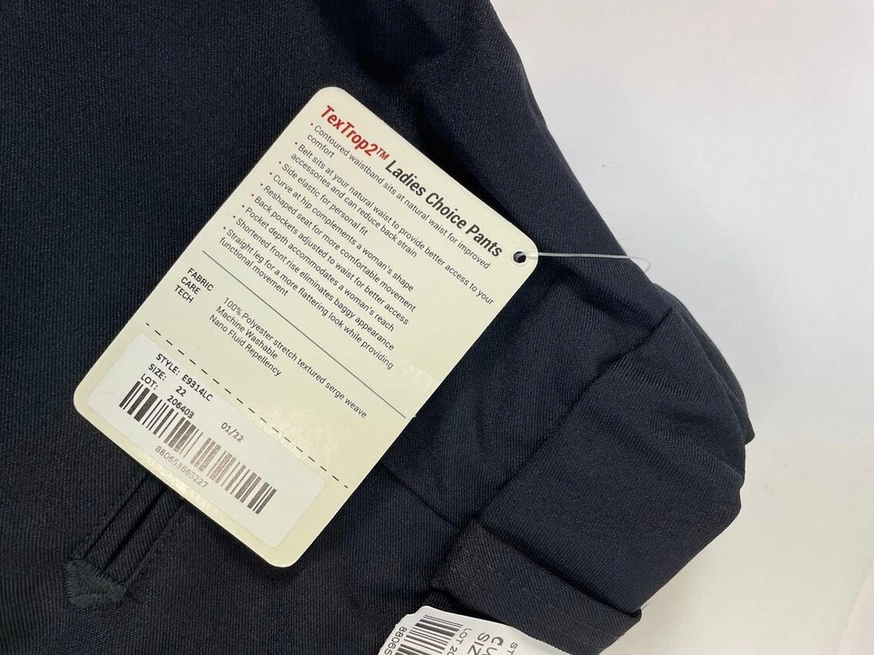 Pantalones para mujer Elbeco TexTrop2 poliéster 4 bolsillos azul marino medianoche talla 22 Foto 4 de 4