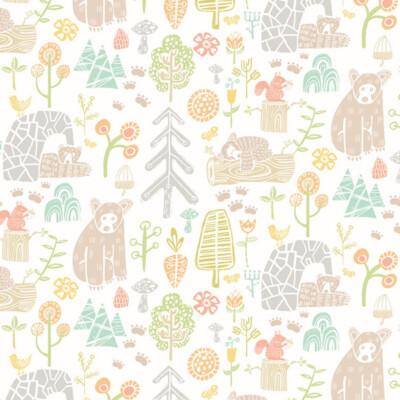 WGU50149W - Wenn Ich Erwachsen Bin Honeywood Bears Honeycomb OHPOPSI Tapete