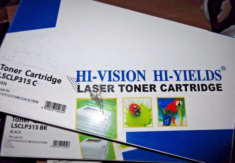 3 cartuchos de tóner láser Hi Vision Hi Yields para LSCLP 315 cian magnético + negro Foto 3 de 4