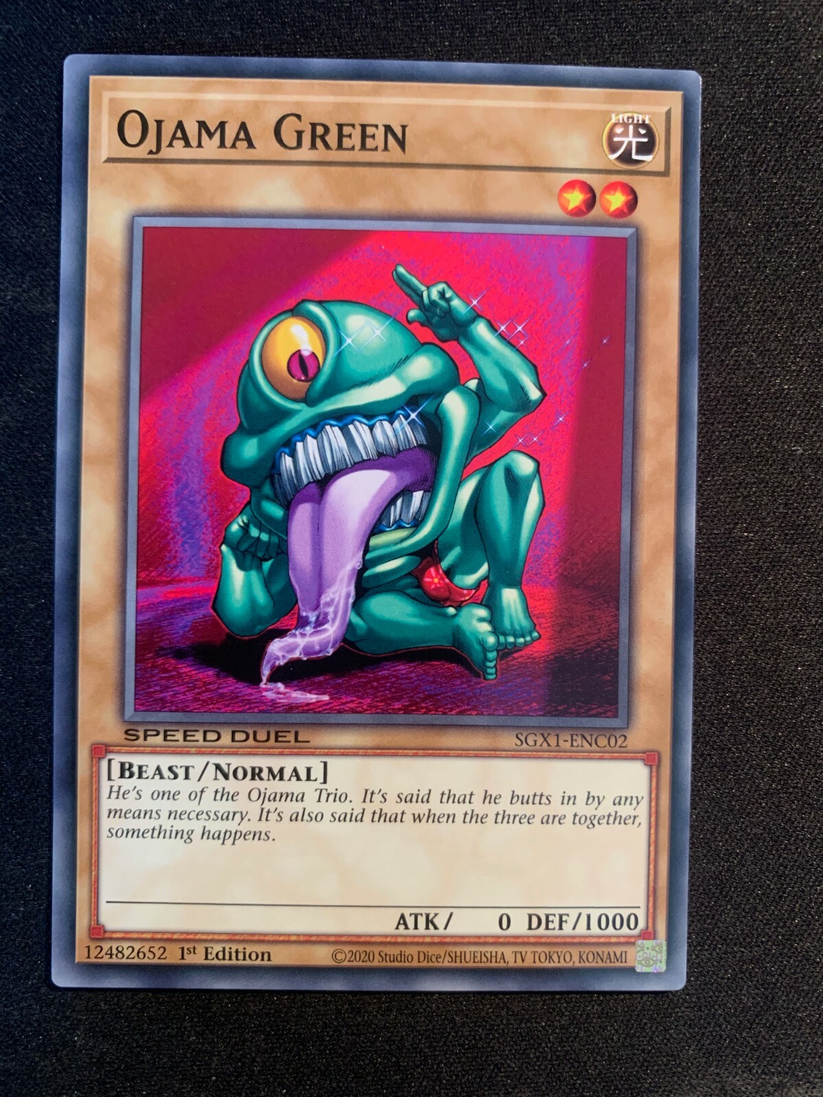 Ojama Black - SGX1-ENC03 - Common - 1st Edition Speed Duel GX Card