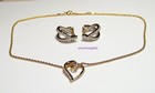 NAPIER VINTAGE RHINESTONE HEART NECKLACE + EARRINGS RARE SPRING BACK — photo 6