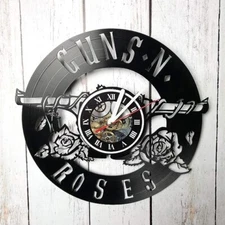 Guns N’ Roses 12” in Vinyl Wall Clock Home Design Gift Birthday Holiday Present