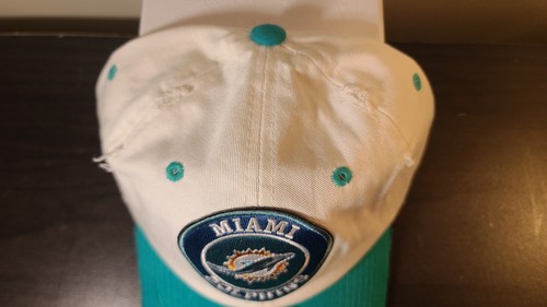 Miami Dolphins Distressed Hat Adjustable Buckle Florida Baseball Cap Football - Picture 4 of 7