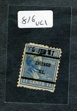 1938 Stamp #816 James Polk Used Chicago, Illinois