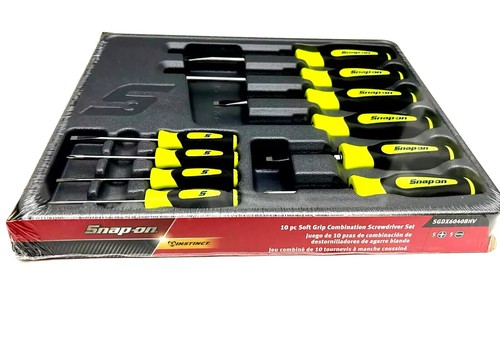 SNAP ON SGDX6040B HV 10Pc Combo Instinct Soft Grip Screwdriver Set Seal Hi Viz - Bild 10 von 10