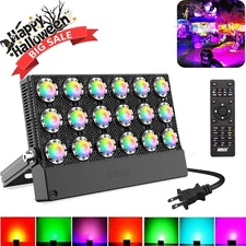 SANSI 100W RGB LED Flood Light Outdoor Landscape Security Lamp Colors W/ Remote