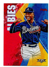 OZZIE ALBIES 2019 Topps Fire Base Flame #17 Atlanta Braves Baseball Trading Card