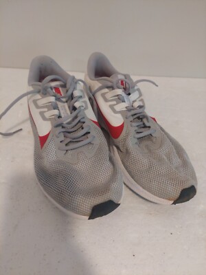 Nike Downshifter 9 White & Red Orbit Low Top Running Shoes Women's Size 9